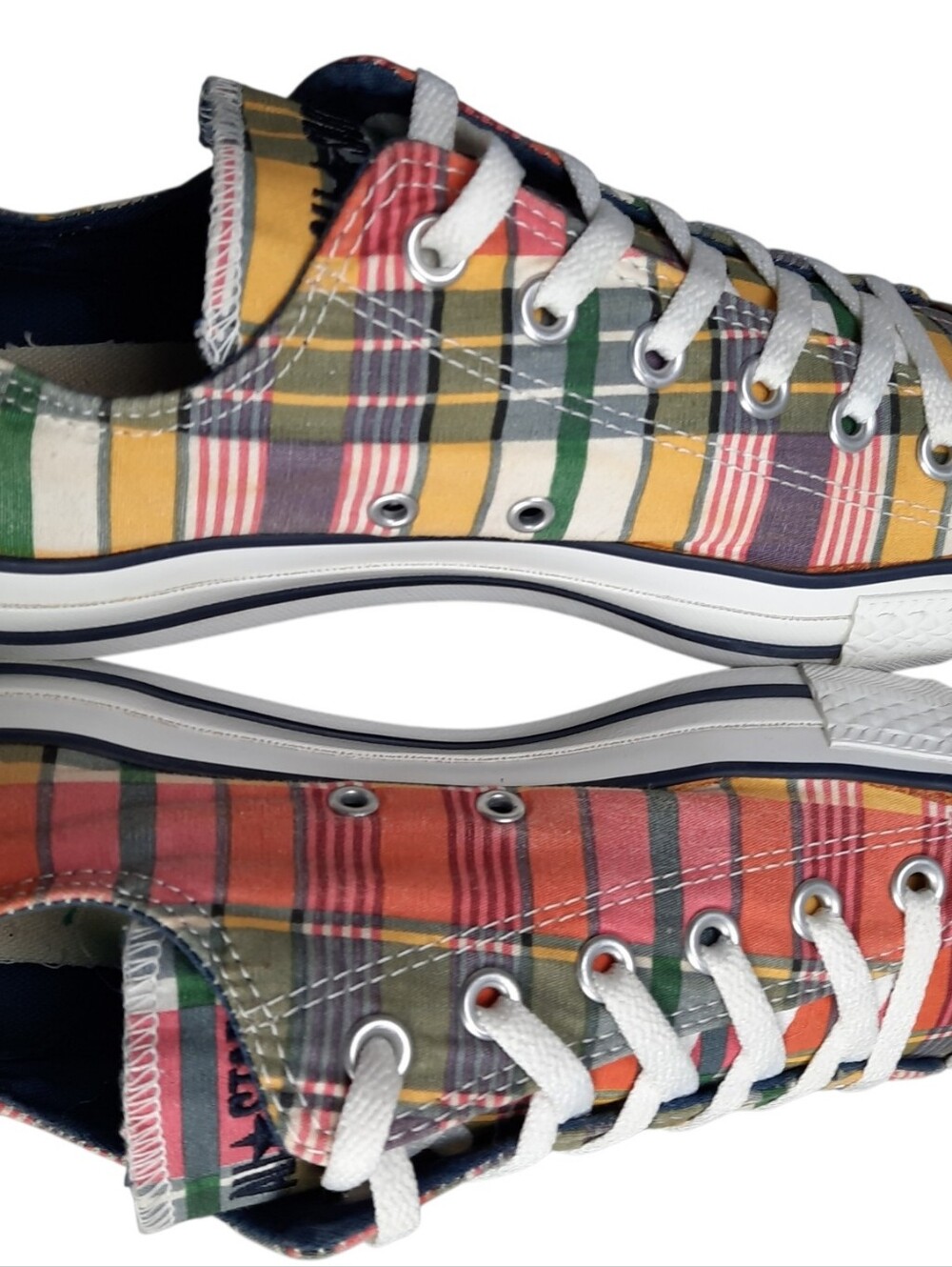 Converse All Star Chuck Taylor Madras Plaid Low Top Sneaker Unisex SZ M8/W10 - Picture 6 of 11